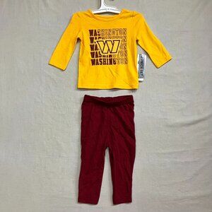 cTeam Apparel Kid's 12M Maroon/Yellow 2 Piece Set T-Shirt & Jogger Pants